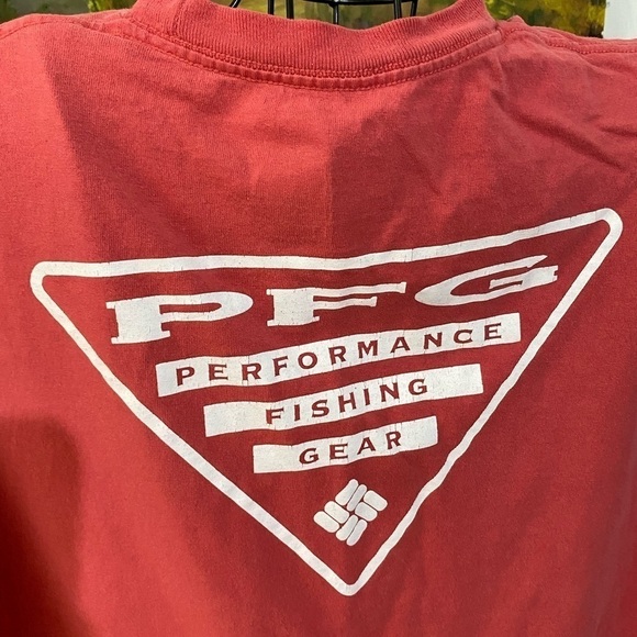 Columbia PFG size large coral casual shirt sleeve tee unisex - Picture 1 of 5